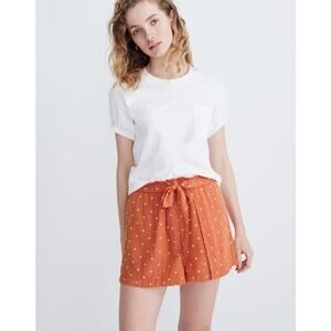 Madewell Drapey Pull-On Shorts in Polka Dot